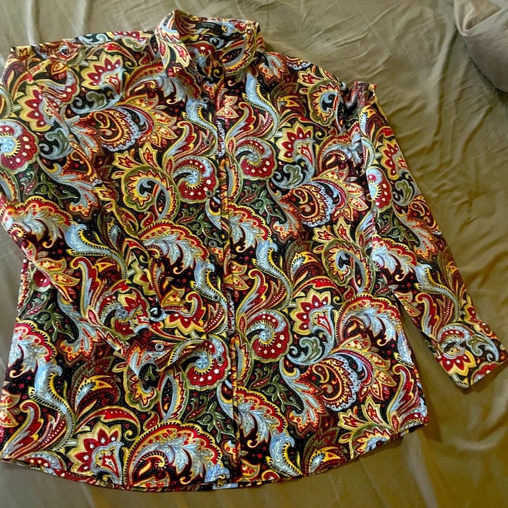 Men’s paisley long sleeve shirt